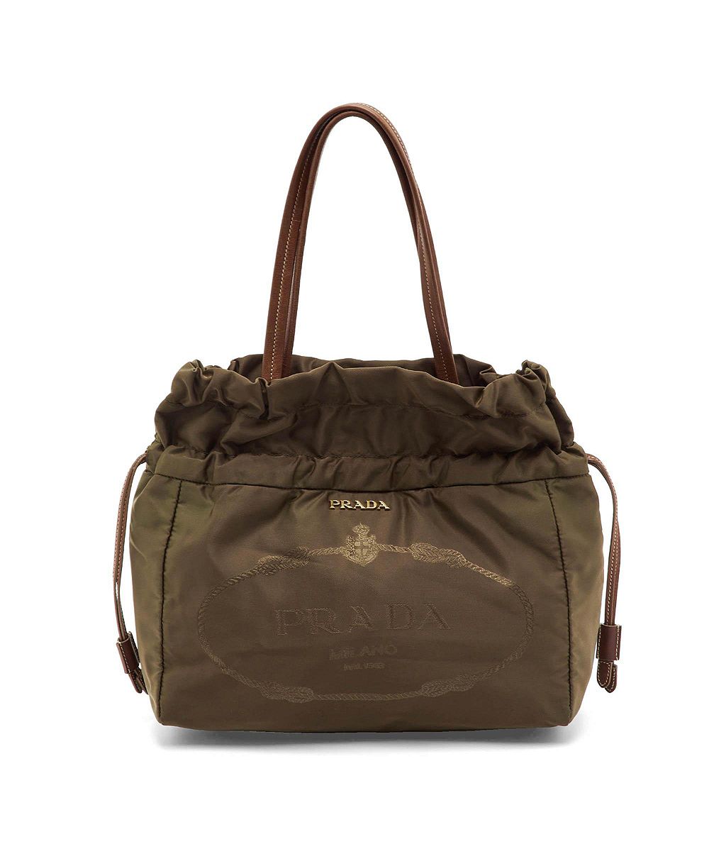 Pre-Owned Prada женская сумка-тоут из нейлона Tessuto и кожи с завязками