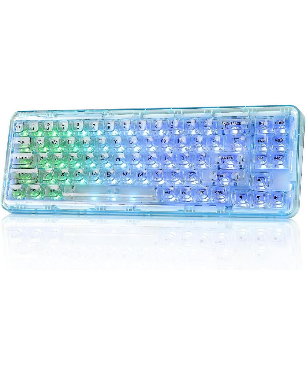 IPASON X71 Wireless Hot-Swappable Transparent Mechanical Keyboard, Compatible with Windows and Mac
