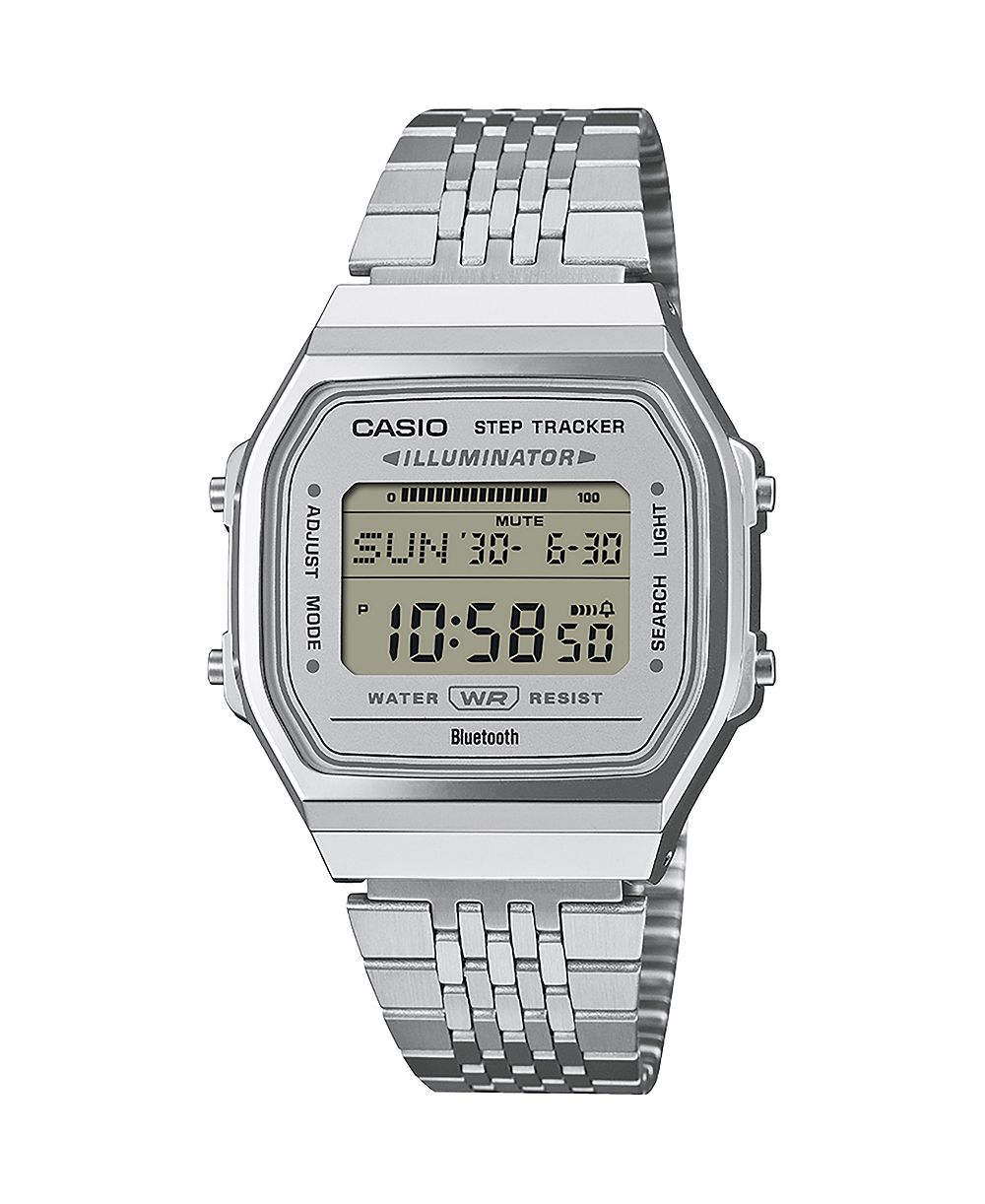 Casio мужские часы на японском кварце со стальным браслетом серебристого цвета, 37.9 мм