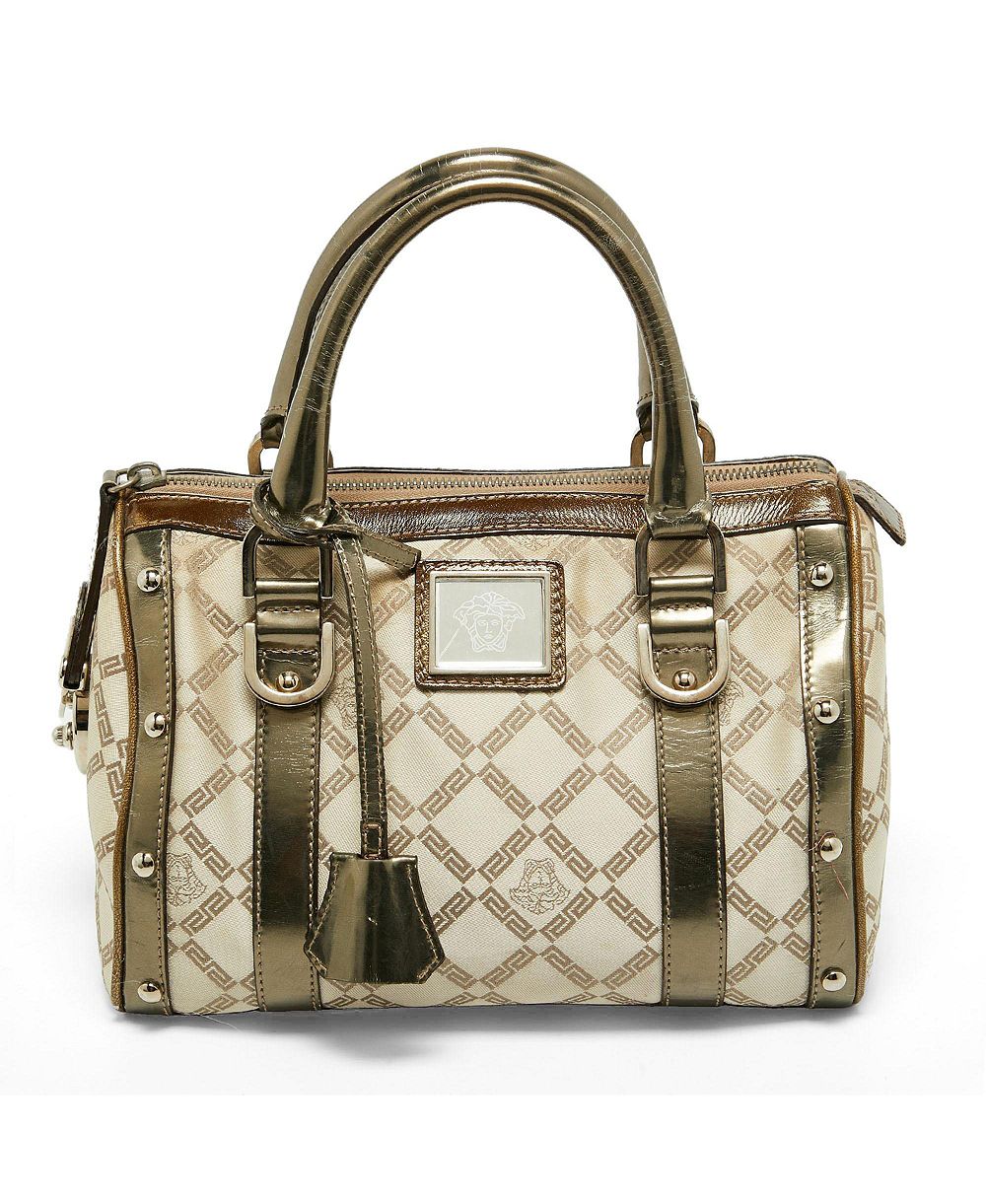 Pre-Owned Versace маленькая сумка-тоут Snap Out Of It с принтом Грека и кожей