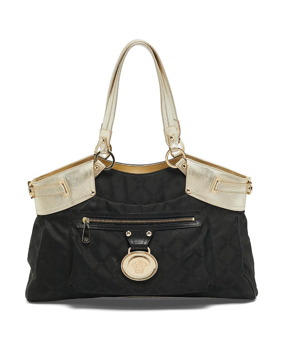 Pre-Owned Versace большая сумка из нейлона и кожи с монограммой Medusa