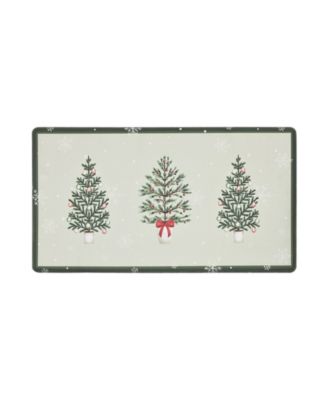 Laura Ashley Christmas Hollybrook Non-Slip Kitchen Mat, 17.5" x 32"
