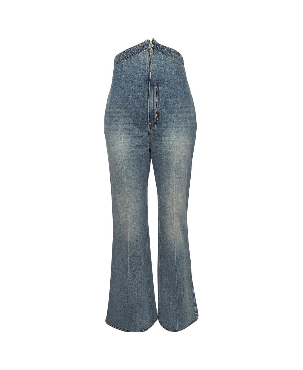 Pre-Owned Alexander Mcqueen Women's Denim Fold Over Jeans