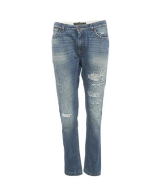 Pre-Owned Dolce & Gabbana женские джинсы-бойфренды с потертостями и логотипом