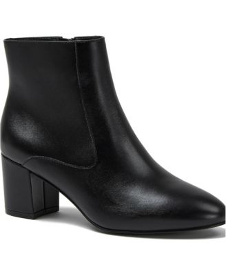Lands' End Women's Essential Leather Block Heeled Boots