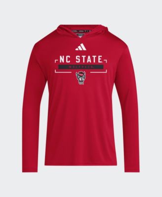 adidas Men's Red NC State Wolfpack D4T Long Sleeve Hooded T-Shirt