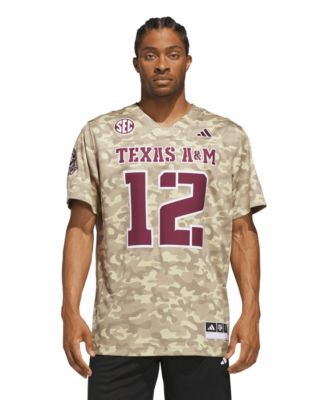 adidas Men's #12 Beige Texas A&M Aggies Honor & Support Premier Strategy Jersey
