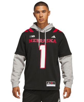 adidas Men's Black Nebraska Huskers Our Red Burns Brighter Strategy Jersey Hoodie