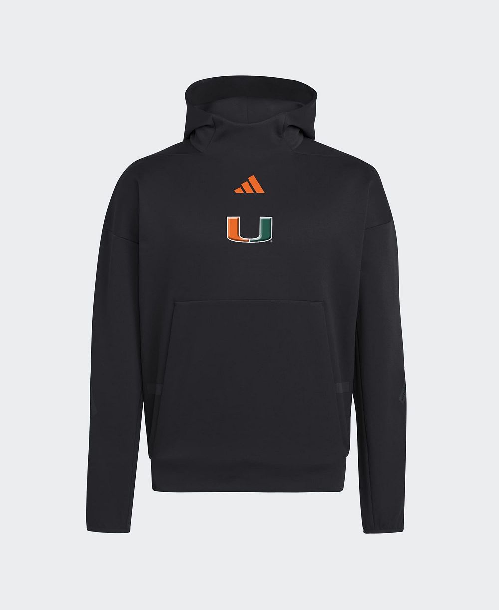 adidas Men's Black Miami Hurricanes Z.N.E Hoodie