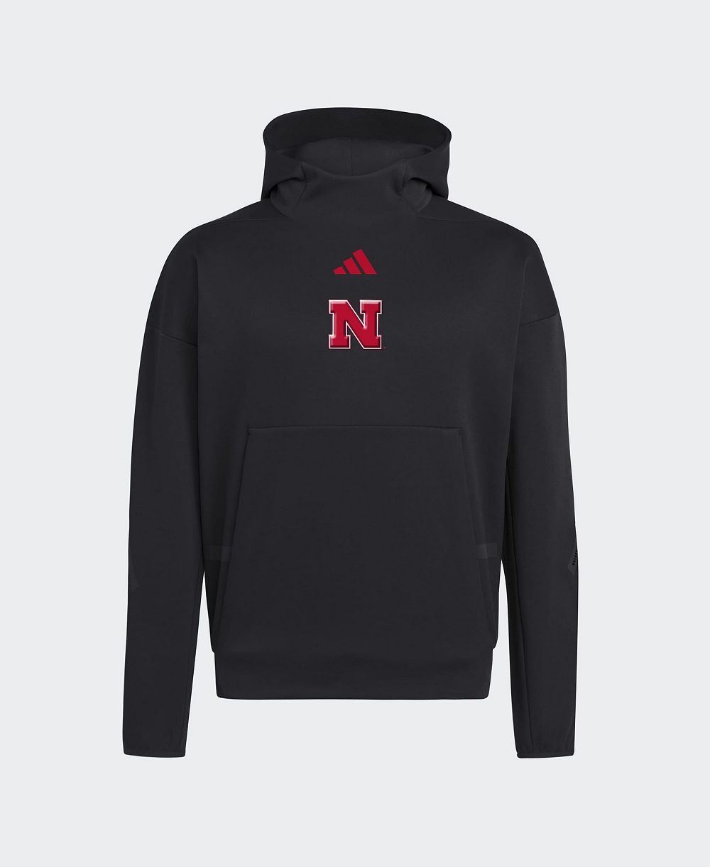 adidas Men's Black Nebraska Huskers Z.N.E Hoodie