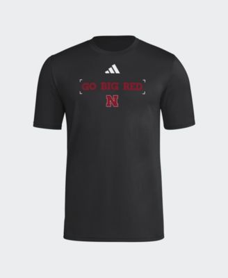 adidas Men's Black Nebraska Huskers Locker Slogan Football Pre-Game T-Shirt