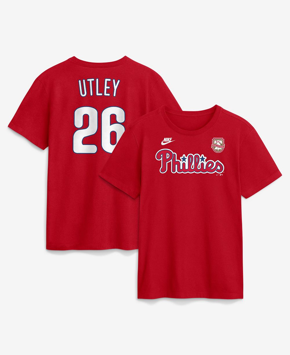 Nike Men's Chase Utley Red Philadelphia Phillies Wall of Fame Name & Number T-Shirt