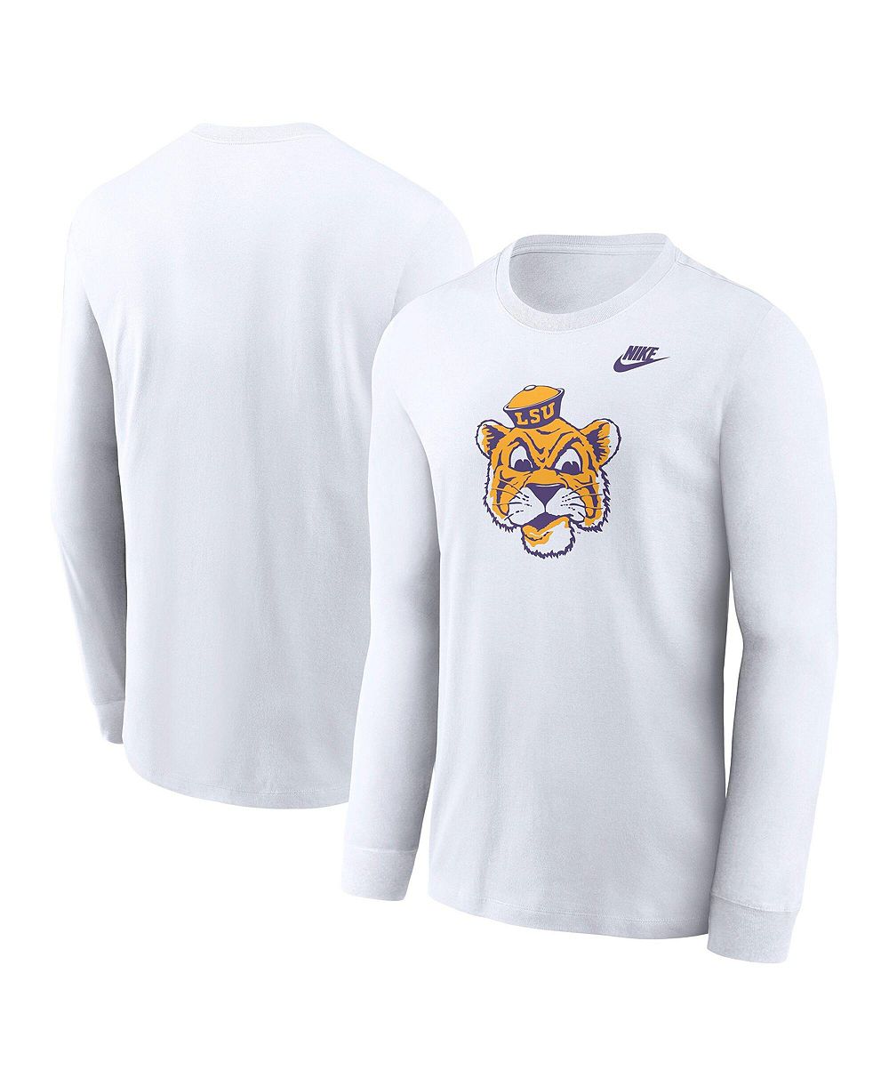 Nike Men's White LSU Tigers Legacy Primary Logo Long Sleeve T-Shirt