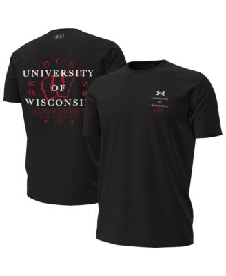 Мужская спортивная футболка Under Armour Black Wisconsin Badgers 2026 Sideline Performance