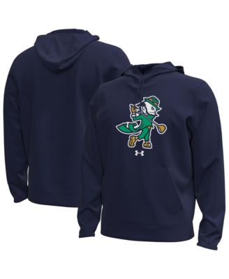 Under Armour мужская флисовая толстовка с капюшоном Navy Notre Dame Fighting Irish Golf Leprechaun