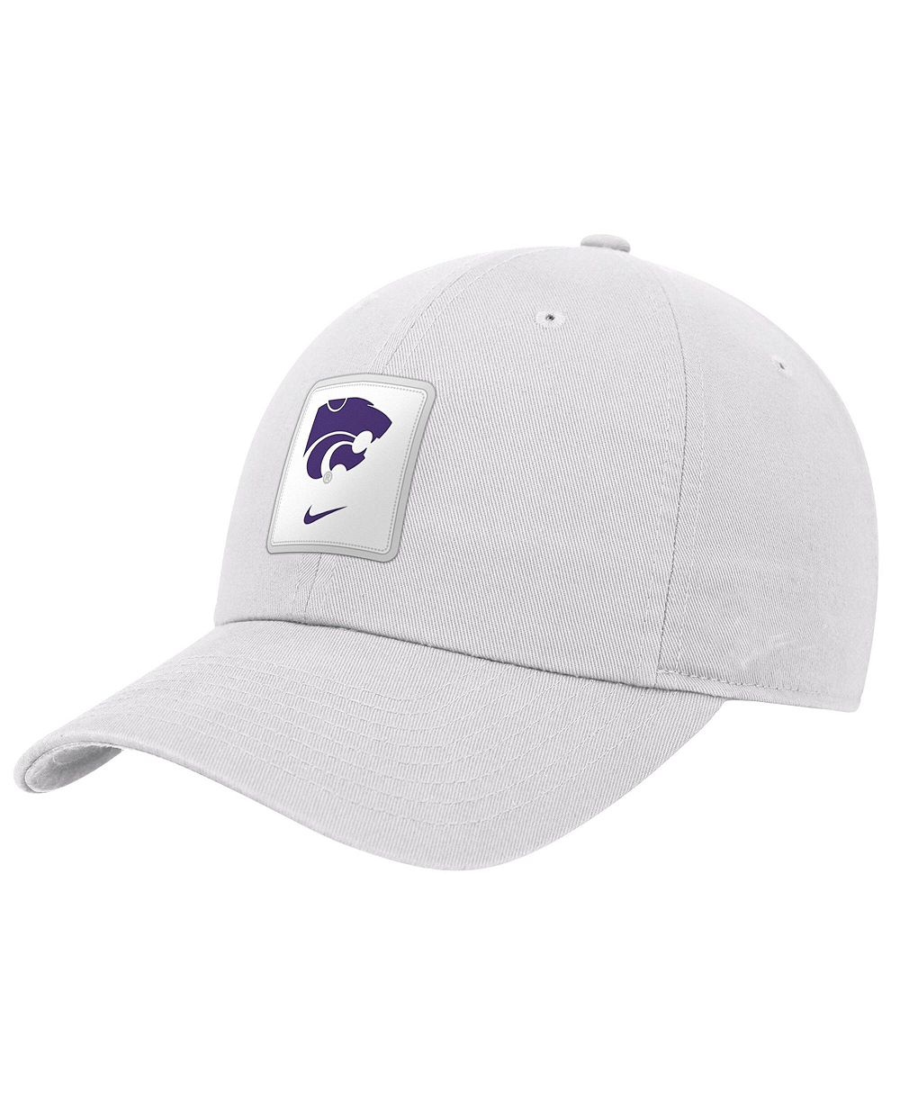 Nike мужская белая регулируемая кепка Kansas State Wildcats 2026 On-Field Club