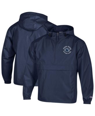 Champion Men's Navy Penn State Nittany Lions Packable Hooded Windbreaker Half-Zip Jacket