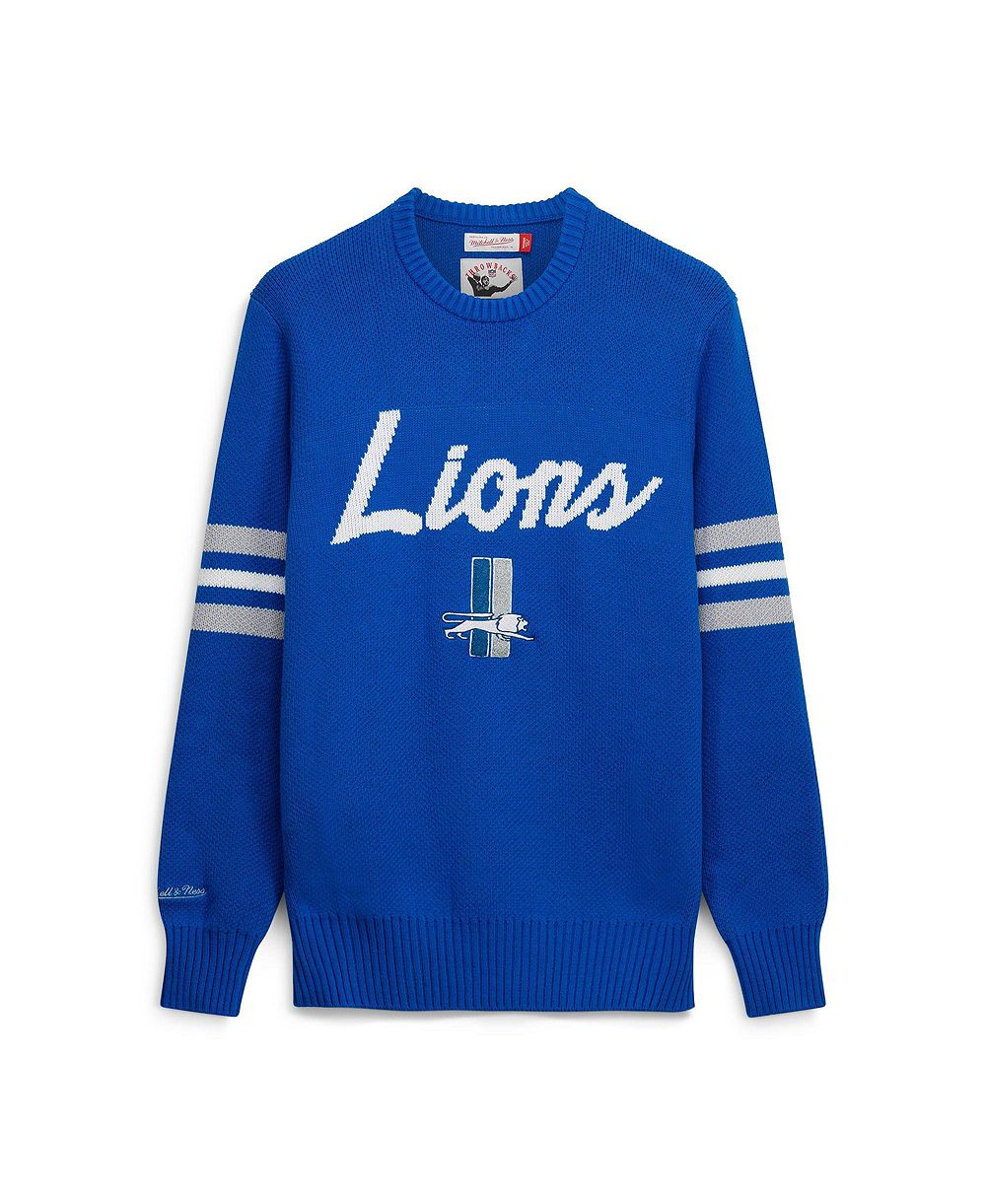 Mitchell & Ness мужской синий свитер тренера Детройт Лайонс Mitchell Ness
