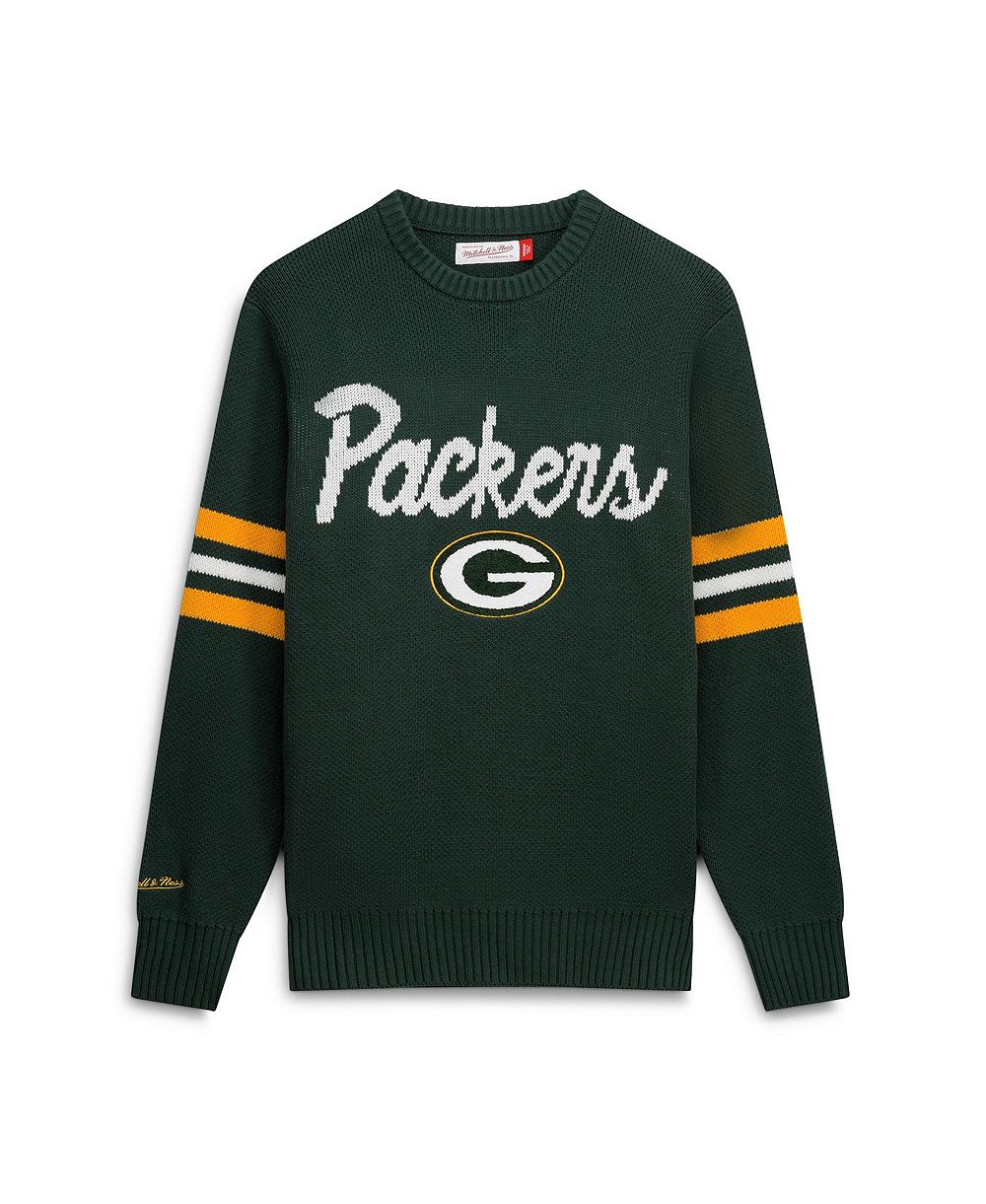 Мужской зеленый свитер Mitchell & Ness для главного тренера «Грин-Бей Пэкерс»