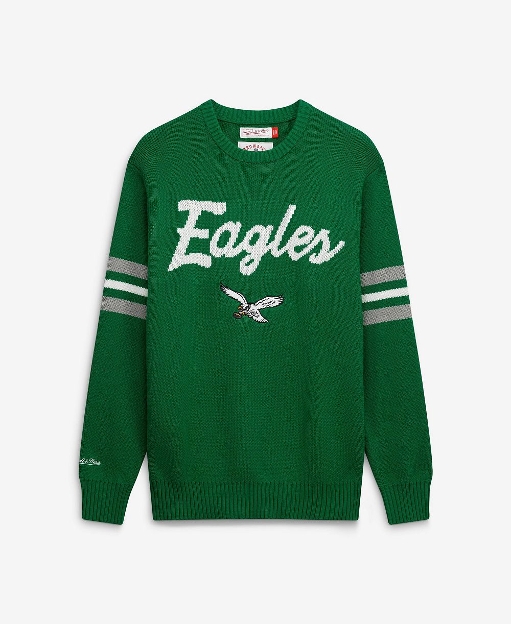 Мужской изумрудно-зеленый свитер Mitchell & Ness для главного тренера «Филадельфия Иглз»