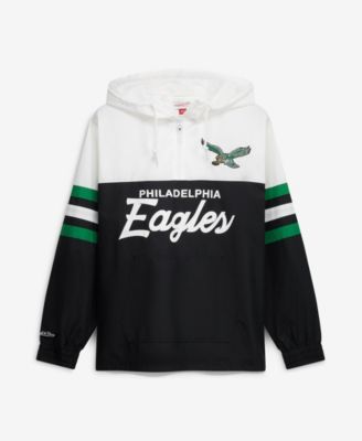 Мужская ветровка Mitchell & Ness Black Philadelphia Eagles Head Coach Anorak Quarter-Zip