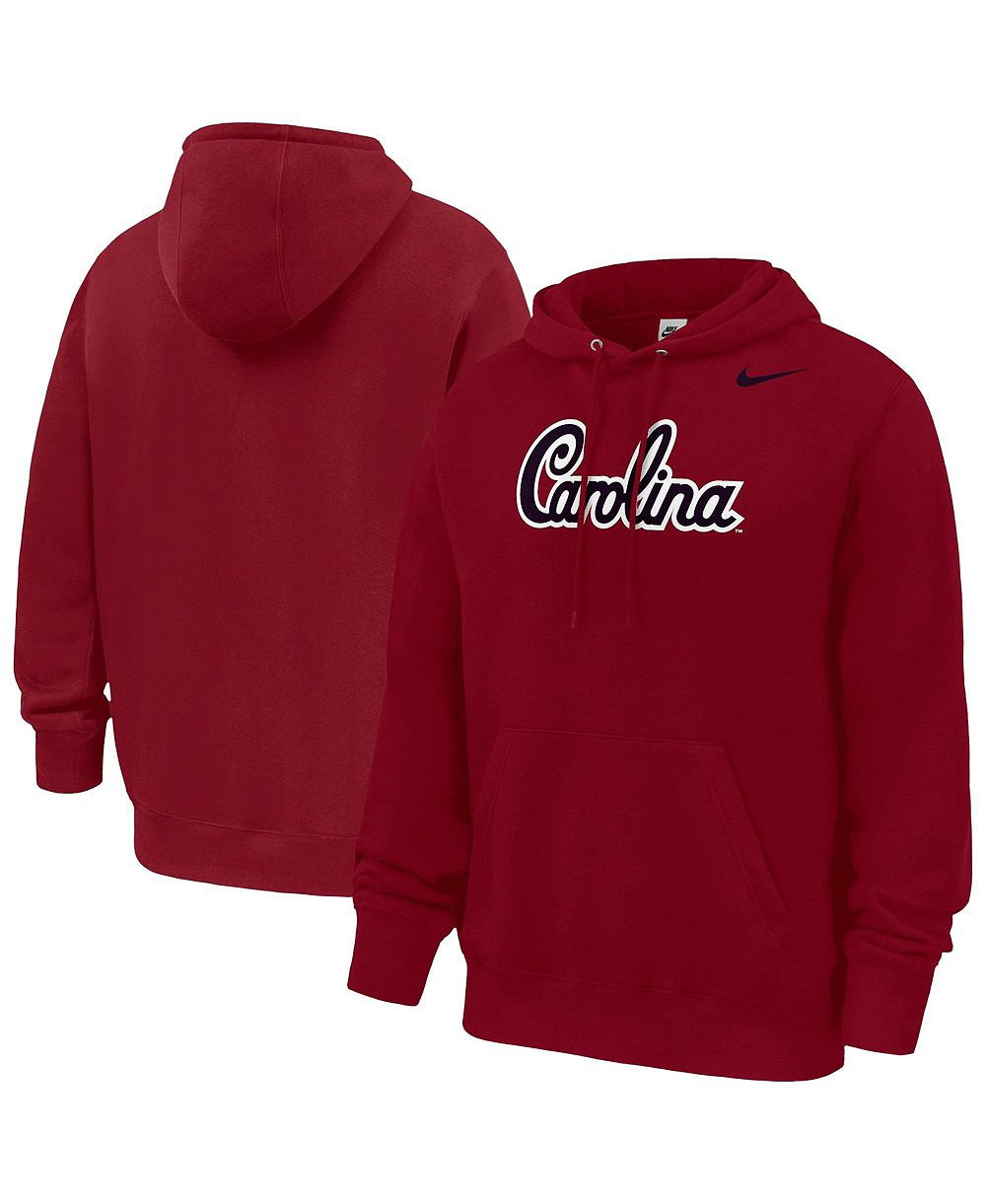 Nike Men's Garnet South Carolina Gamecocks Script Club Fleece Hoodie