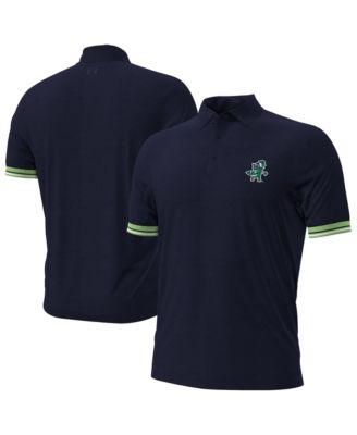 Мужская поло-рубашка Under Armour Notre Dame Fighting Irish Aura Cuff Navy с манжетой
