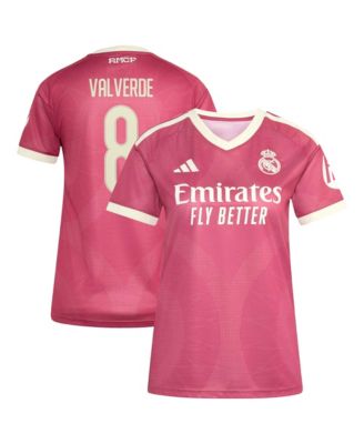 Women's adidas Federico Valverde Pink Real Madrid 2026/27 Third Replica Jersey