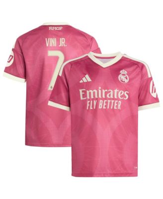Big Boys and Girls adidas Vini Jr. Pink Real Madrid 2026/27 Third Replica Jersey