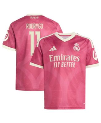 Big Boys and Girls adidas Rodrygo Pink Real Madrid 2026/27 Third Replica Jersey