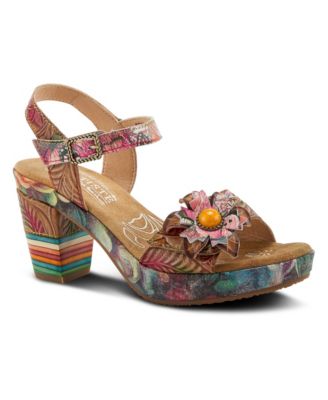 L'Artiste Women's Leilanie Platform Slingback with Buckle Closure