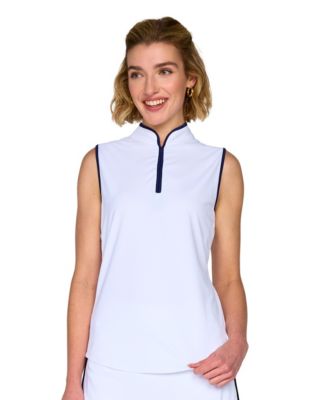 G Lifestyle Clothing Женский Tee It Up Mock Neck Пайпинг без рукавов танк