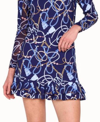 G Lifestyle Clothing Women's Double-Tiered Ruffles A-Line Mini Skort