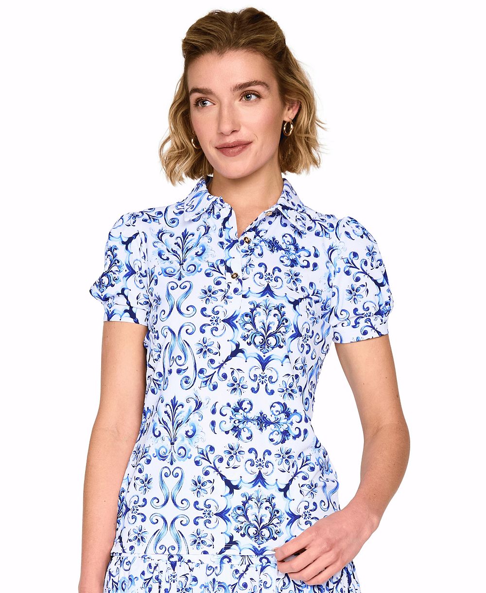 Женская поло G Lifestyle Clothing с коротким рукавом, ручной росписью и объемным кроем