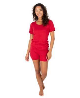Leveret Womens Matching Family Two Piece Cotton Short Sleeve Shirt and Shorts Solid Color Pajamas
