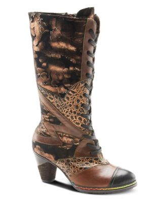 Женские высокие сапоги L'Artiste Spring Step Malagie-Croco из натуральной кожи
