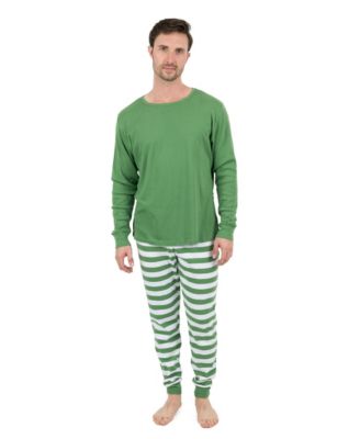 Green top & striped pants
