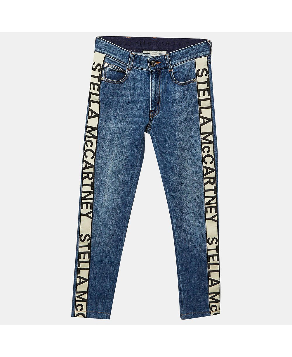 Pre-Owned Stella Mccartney Women's Denim Logo Tape Detail Skinny Jeans