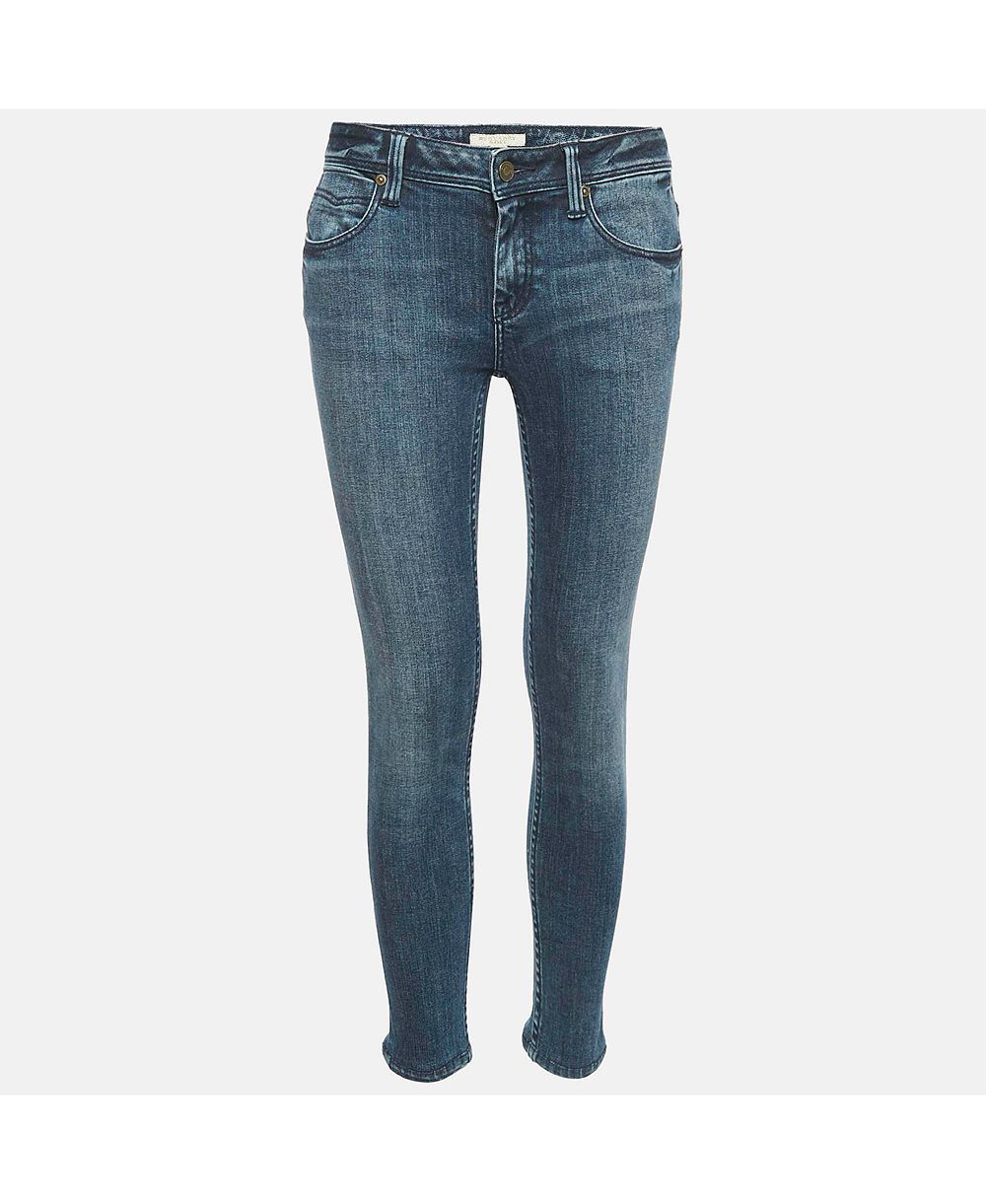 Pre-Owned Burberry Women's Bexton Mid-Rise Ankle-Zip Skinny Jeans