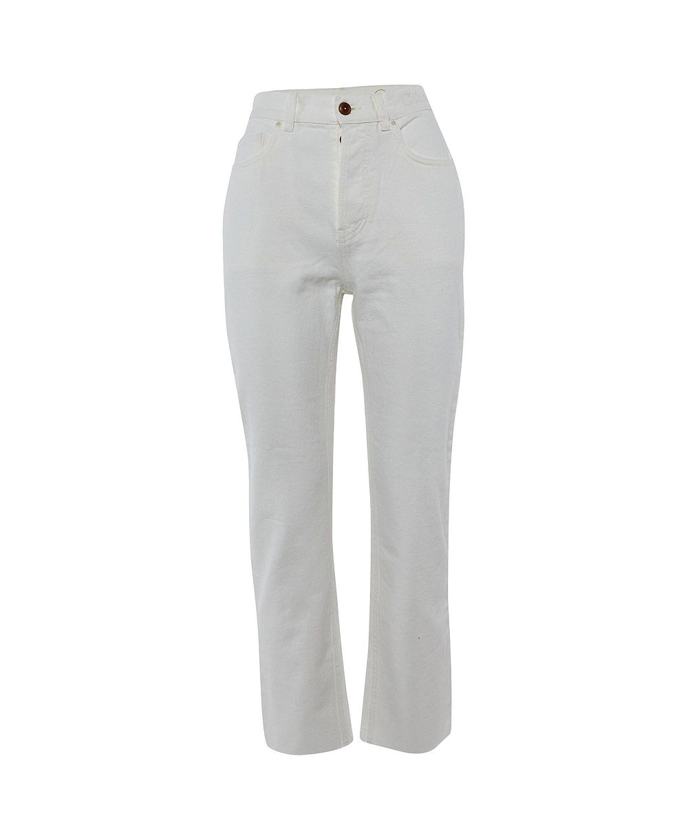 Pre-Owned Chloe Women's Mid-Rise Straight-Leg Cotton-Blend Jeans