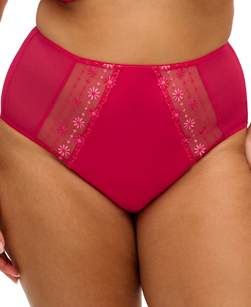 Elomi Plus Size Matilda High-Waisted Embroidered Panty
