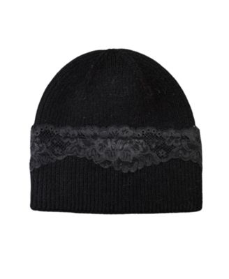 Marcus Adler Lace Applique Beanie Hat