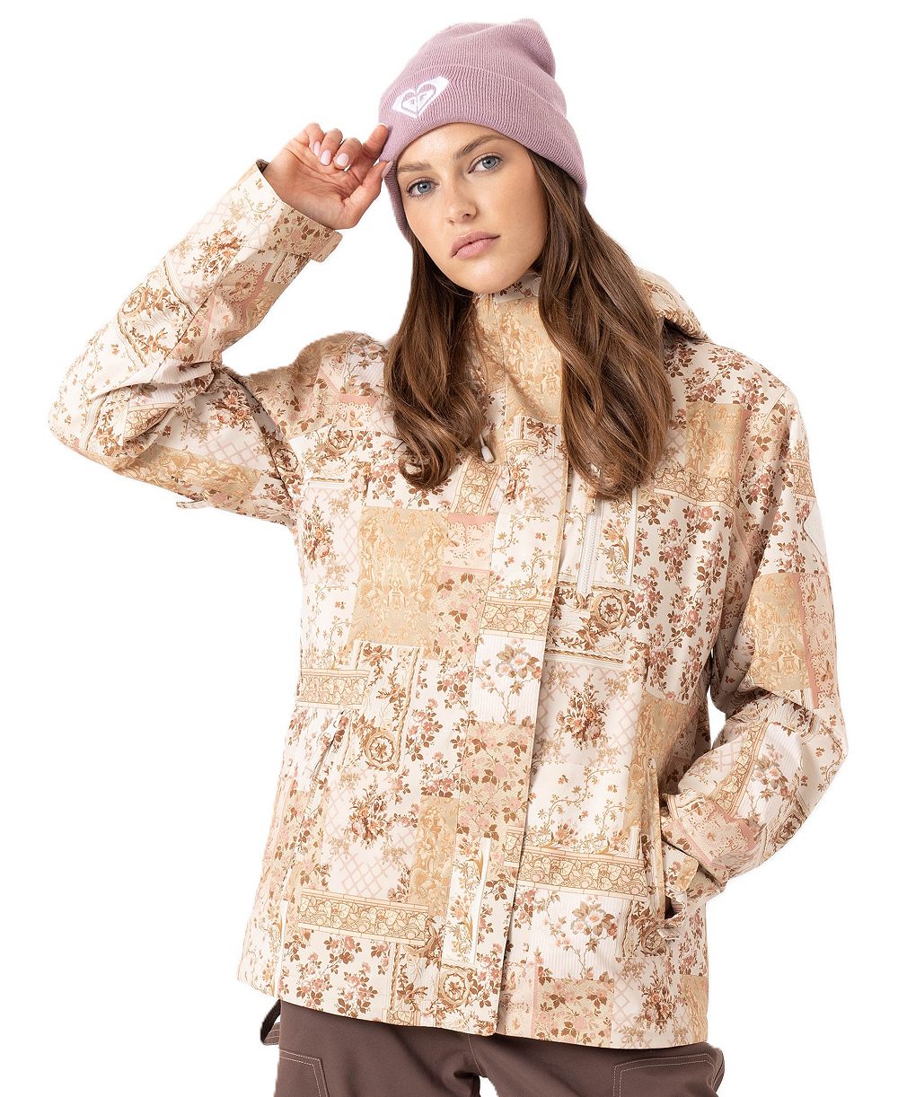 Roxy Women's Jetty 3-in-1 Fleece-Lined Snowboard Jacket