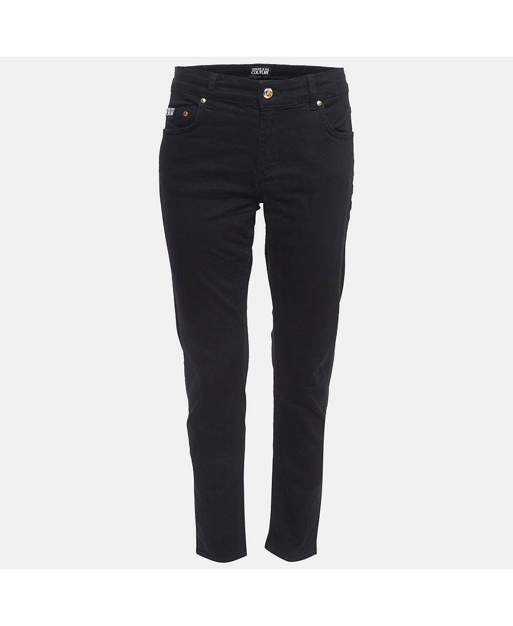 Pre-Owned Versace Women's Mid-Rise Straight-Leg Jeans