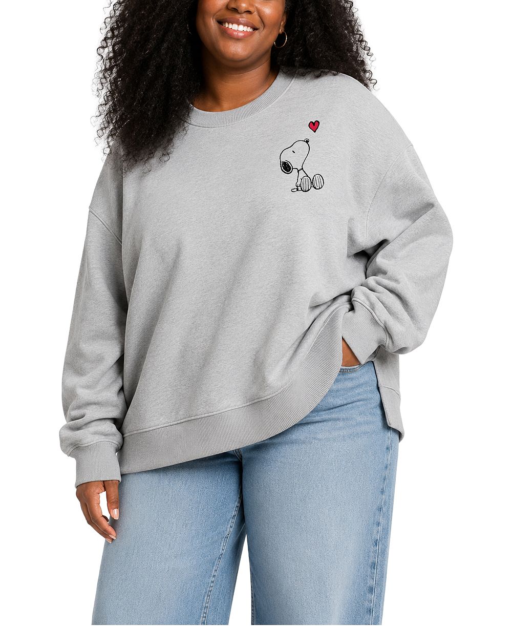 Hybrid Apparel Женская хлопковая футболка с длинным рукавом и графическим принтом Snoopy большого размера