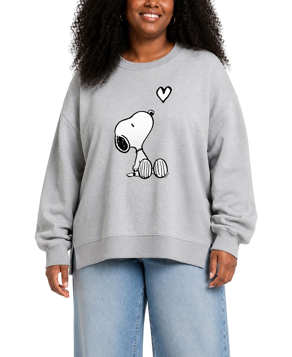 Hybrid Apparel женская длинная футболка с принтом Snoopy большого размера