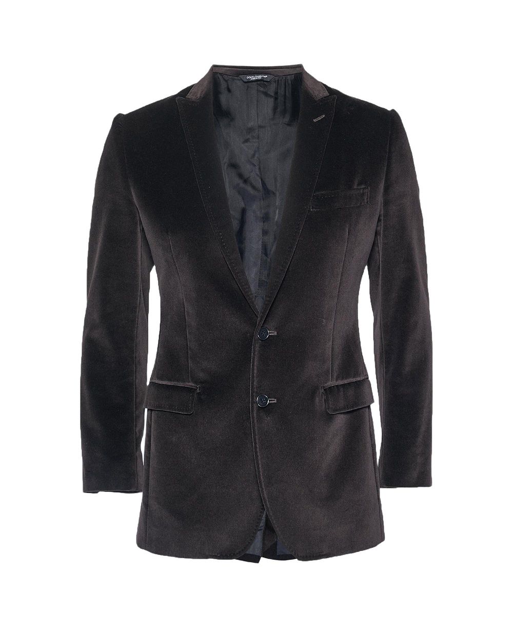 Pre-Owned Dolce & Gabbana мужской приталенный бархатный пиджак