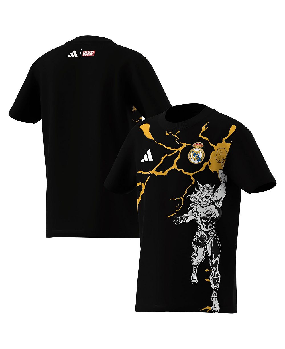 adidas Boys' and Girls' Real Madrid Avengers Comic-Inspired Graphic T-Shirt