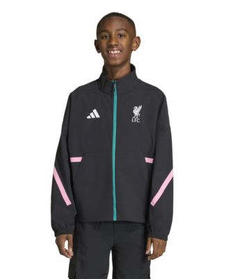 adidas Boys' and Girls' Liverpool FC Z.N.E. Anthem Full-Zip Mock-Neck Jacket