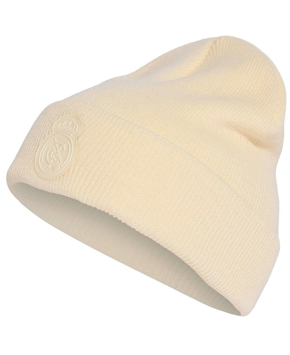 adidas Men's and Women's Cream Real Madrid Cuffed Knit Hat